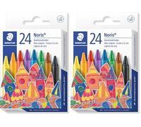 STAEDTLER 220NC24 - Caja con 24 Lápices Plásticos y de Cera (Paquete de 2)
