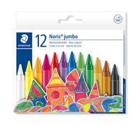 STAEDTLER 229 NC12 Noris Jumbo Wax Crayons 11mm - Assorted Colours (Pack of 12)