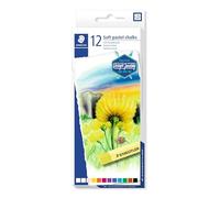Staedtler 2430 C12 - Pasteles, caja de cartón de 12 ceras