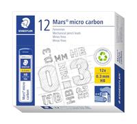 STAEDTLER 250 03-HB - Pack de 12 minas | Minas finas resistentes a la rotura y estables - sensación de escritura suave, en estuche - N.º de art. 250 03-HB