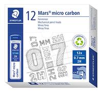 Staedtler Mars Micro Graphite Mines Tubo 2H de 07 mm con 12 unidades