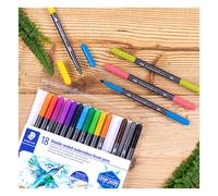 ESTUCHE ROTULADORES DOBLE RET/PINCEL 18C