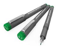 Staedtler 308 - Delineador de pigmentos (0,3 mm, 3 unidades), color verde