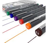 Staedtler 308 Pigment Forro Fineliner - 0.5mm - Cartera De 6 Varios Colores