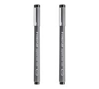 STAEDTLER 308 Pigment Liner Fineliner, 0,05 mm, tinta negra, 2 unidades