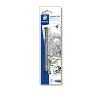 STAEDTLER 30801-9BKD Pigment Liner Fineliner Pen para escritura y dibujo técnico - Negro, 0,1 mm (1 blíster de 1)