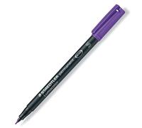 Lumocolor® - Rotulador permanente S, mango negro, punta redonda, color morado