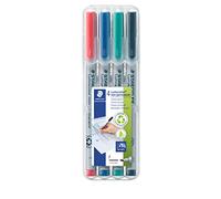 STAEDTLER 316 WP4. Rotuladores de punta fina Lumocolor. Estuche con 4 colores.