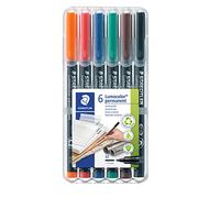 Staedtler 317 wp6 marcador permanente negro, azul, marrón, verde, nar