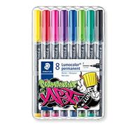 Staedtler Rotuladores Lumocolor 318 WP8-1 Estuche 8 rotuladores de tinta permanente colores surtidos