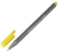 Staedtler 334-14 Rotuladores de colores brillantes de punta fina Triplus Fineliner. Punta revestida de metal, ergonómico, lavable - Pack de 10 marcadores de color mostaza.
