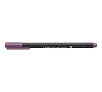 STAEDTLER 334-260 - Rotulador Fineliner Triplus diseño triangular, punta fina revestida de metal, ancho de línea 0,3 mm aprox. Caja con 10 rotuladores de color rojo oscuro