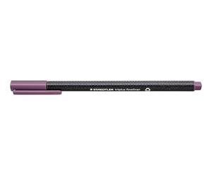 STAEDTLER 334-260 - Rotulador Fineliner Triplus diseño triangular, punta fina revestida de metal, ancho de línea 0,3 mm aprox. Caja con 10 rotuladores de color rojo oscuro