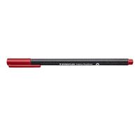 STAEDTLER 334-29 - Rotulador Fineliner Triplus diseño triangular, punta fina revestida de metal, ancho de línea 0,3 mm aprox. Caja con 10 rotuladores de color carmín oscuro