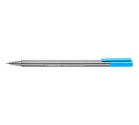 Staedtler 334-301 - Rotulador Fineliner Triplus diseño triangular, punta fina revestida de metal, ancho de línea 0,3 mm aprox. Caja con 10 rotuladores de color azul neón