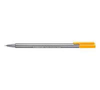 STAEDTLER 334-401 Rotulador Fineliner Triplus diseño triangular, punta fina revestida de metal, ancho de línea 0,3 mm aprox. Caja con 10 rotuladores de color naranja neón