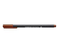 STAEDTLER 334 76. Rotuladores Triplus Fineliner. Caja con 10 marcadores de color pardo.
