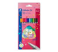 STAEDTLER 334 BK10TA Triplus Fineliner Limited Edition - Rotulador de punta de fibra, 0,3 mm, colores surtidos (paquete de 8 + 2 gratis)
