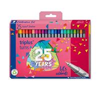 STAEDTLER 334 C25 TA Triplus Fineliner Limited Edition - Rotuladores de punta de fibra, 0,3 mm, colores surtidos (paquete de 20 + 5 gratis)