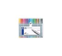 Staedtler 334 SB20 Triplus - Rotuladores de Punta Fina Triangular (0,3 mm, 20 Unidades, en Caja)