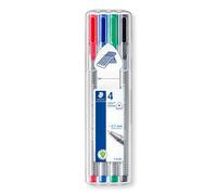 STAEDTLER 334 SB4 - Bolígrafo Punta Fina, 4 Unidades, Multicolor