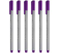 STAEDTLER 334 Triplus Fineliner - Bol grafos de punta superfina (0,3 mm, 6 unidades), color violeta