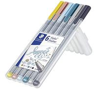STAEDTLER 334SB6CS12 Triplus Fineliner - Estuche exclusivo box con 6 rotuladores fineliner colores tendencia Hygge