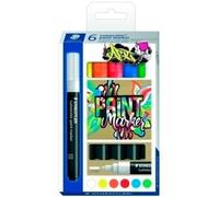 Staedtler Marcadores de pintura acrílica 349 C6 Lumocolor – 6 unidades, colores surtidos