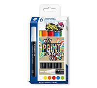 STAEDTLER 349 C6 Lumocolor - Marcadores de pintura acrílica (6 unidades), colores surtidos
