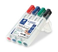 Staedtler 351 B WP6 doble Pack Lumocolor Whiteboard Marker, 2 x 6 unidades en 2 aufstellbaren STAEDTLER Cajas, varios colores Punta Biselada