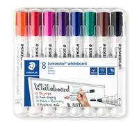 Staedtler 351WP8 Rotuladores para pizarra blanca Lumocolor, inodoro, secado rápi
