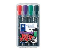 Staedtler Marcadores Lumocolor Permanent 352 WP4-1 – Punta redonda – Estuche 4 colores