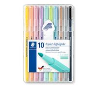 STAEDTLER 362 CSB10 ST, Marcador Fluorescente Triangular Delgado, Tamaño Único,