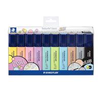 Staedtler 364 CWP10. Rotuladores fluorescentes Textsurfer. Estuche con 10 marcadores de colores variados.