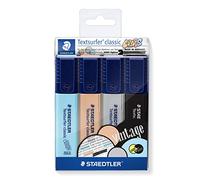 Staedtler 364 CWP4. Rotuladores fluorescentes Textsurfer. Estuche con 4 marcadores de colores variados.
