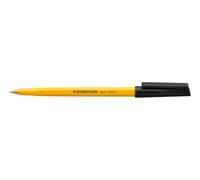 Staedtler 430 F - Bolígrafo de bola, Pack x10, color negro | Con capuchón y clip; el sistema de compensación de presión evita derrames, incluso en vuelo - N.º de art. 430 F-9