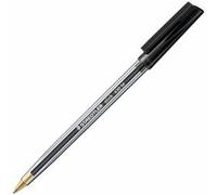 Staedtler Bolígrafos 430 M – Punta robusta y duradera en metal – 10 unidades, negro