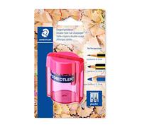 Staedtler 513 - Blister 1 sacapuntas plástico 2 Usatges con depósito transparente