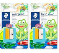 STAEDTLER 514 10 BK ST, Afilalápices Buddy extragrueso, para uso infantil, idóneo para lápices anchos (Paquete de 2)