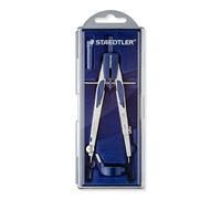 STAEDTLER 553 01 Compás de ajuste rápido - pulsador, Ø 360 mm | Compás escolar con estuche & adaptador, fiable - ajuste rápido por pulsador - Art.-Nr. 553 01