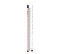 Staedtler 561 98-4BK - Escalímetro triangular de plástico blanco 30 cm de largo, 6 Escalas: 1:100/1:200/1:250/1:300/1:400/1:500. Presentación en blíster