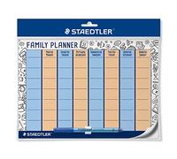 Staedtler 641 FP Lumocolor Planificador Familiar Reutilizable A4 Toallita Seca Autoadhesiva Extraíble Incluye Bolígrafo Universal y Pinza para Bolígrafo