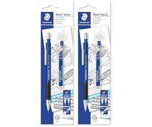 STAEDTLER 7757BK25DA - Portaminas (incluye recambios 0.7 mm) (Paquete de 2)