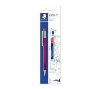 STAEDTLER 7775SBK25D - Portaminas Graphite 777 de 0.5 mm con tubo minas. Presentación blister, transparente