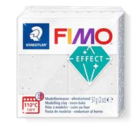 STAEDTLER 8010-003 FIMO Effect - Arcilla de modelado polimérica endurecida al horno, granito blanco piedra (1 bloque de 57 g)