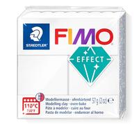 STAEDTLER 8010-014 FIMO Effect - Arcilla de modelado polimérica endurecida al horno, color blanco translúcido (1 bloque de 57 g)