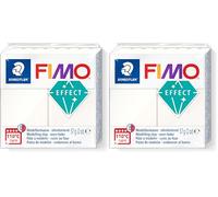 STAEDTLER 8010-08 FIMO Effect - Arcilla polimérica para modelar de secado al horno, color perla metálico (pastilla 57 g.) (Paquete de 2)