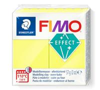 Staedtler 8010-101. Pasta para modelar con tacto efecto piel Fimo Effect. 1 bloque de 57 gramos de color amarillo neón.