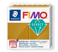 STAEDTLER 8010-11 FIMO Effect - Arcilla polimérica para modelar de secado al horno, color oro metálico (pastilla 57 g.)