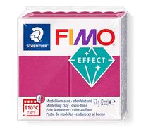 STAEDTLER 8010-21 FIMO Effect - Arcilla de modelado polimérica endurecida al horno, color burdeos metálico (1 bloque de 57 g)
